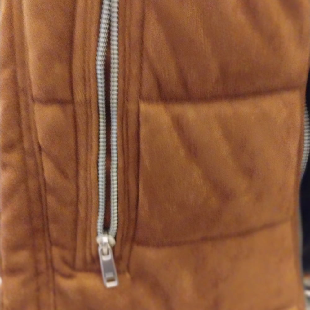 Zara Brown Suede Accent Vest - Picture 2 of 5